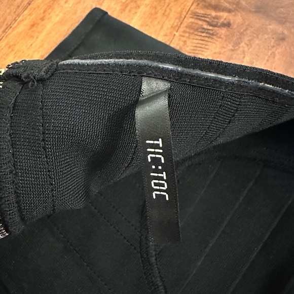 TIC:TOC Black Bandage Corset Bandeau or Strapless Crop Top Sz Medium - Picture 6 of 10